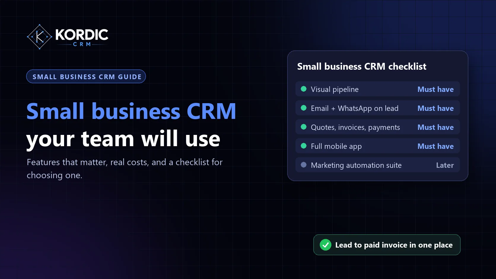 CRM for Small Business: How to Choose One Your Team Will Actually Use