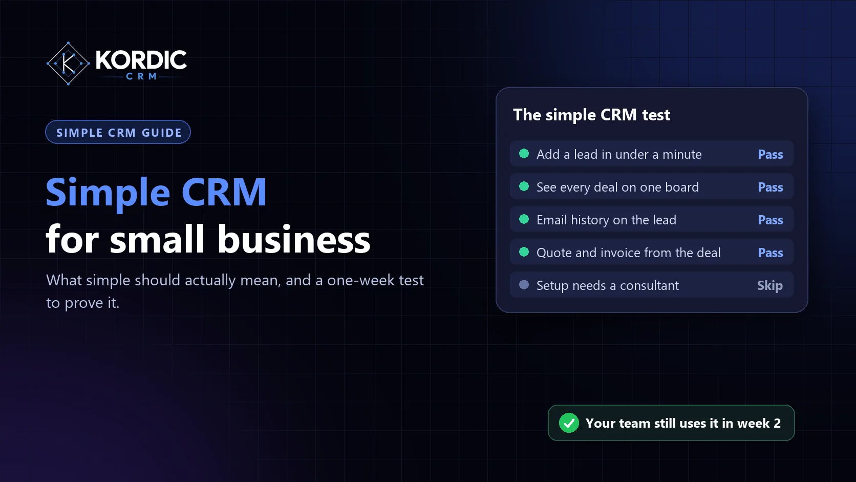 Simple CRM for Small Business: What "Simple" Should Actually Mean