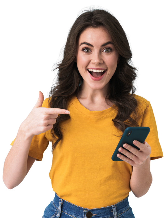 Person using Kordic CRM on mobile
