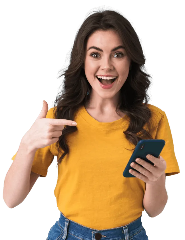 Person using Kordic CRM on mobile